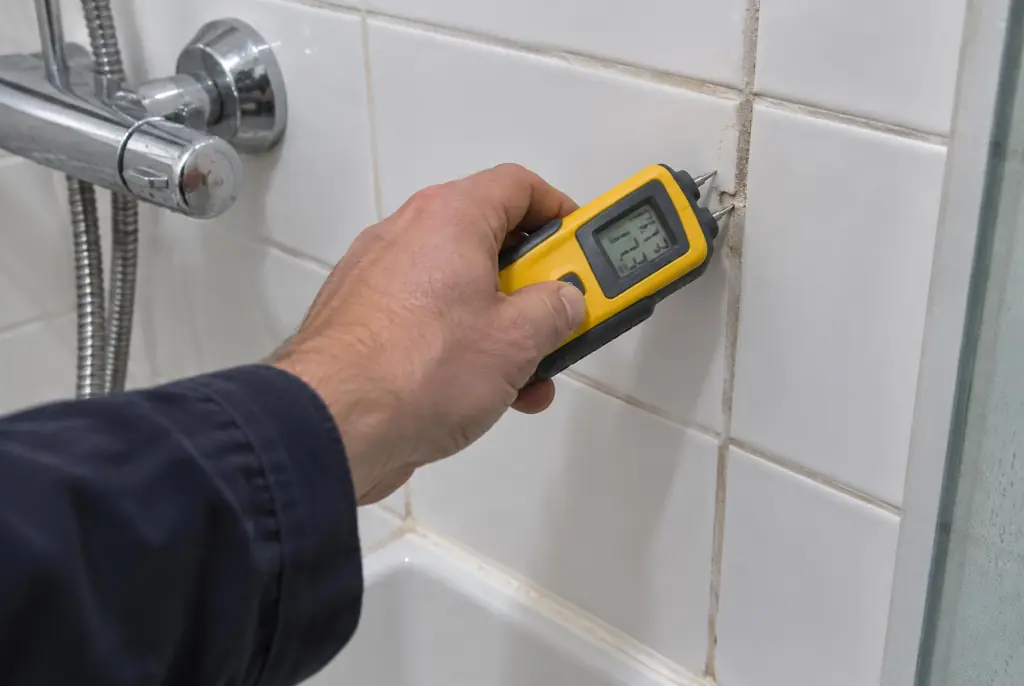 Lekdetectie Vreeland – vochtmeter op badkamertegels bij de douche